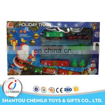 Hot sale electric slot toys lighting music christmas battery operated toy train