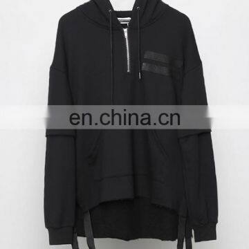 2018 Fashion Mens Quarter Zip Pullover Sweatshirt / high street men's fleece 2017 autumn and winter new loose fieece men round n