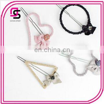 Japan and South Korea are fashion small fresh Macarons color lace, several rhinestones, butterfly hairpin agent