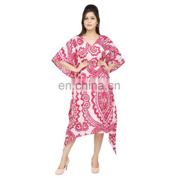 Women's Casual Wear Summer Seasonable Kaftan 100%Cotton Plus Size Hand Made Long Maxi Dress Tunic Style Sexy Kaftan