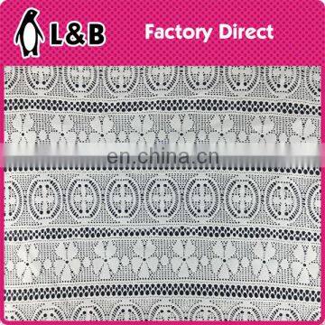 Lace Fabric 2017 Cord Mesh Embroidered Polyester Knitting Jacquard Polyester Lace Fabric photo-5