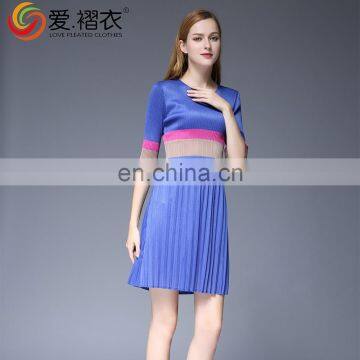 Short Sleeve Mix Color Summer One Piece Girls Dress For Girls photo-5