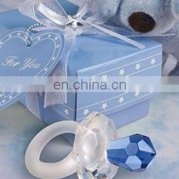 Choice Crystal blue pacifier favors