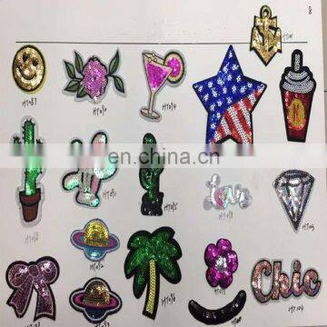 Hot Sale Iron On Stick On Sequin Patches