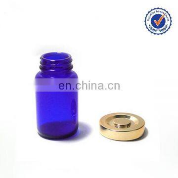 120ml/4OZ cobalt blue tablet glass bottle with lid