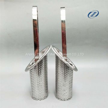 304 stainless steel basket filter element for oil filter strainer