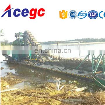 River digging equipment sand separating/gold collecting dredger machine