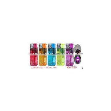 LED Cigarette Lighter , TRANSPARETN FIVE COLORS