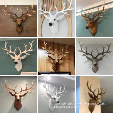 European Style Creative Gifts Resin Animal Deer Head Wall Hanging Interior Decoration Crafts Hang photo-5