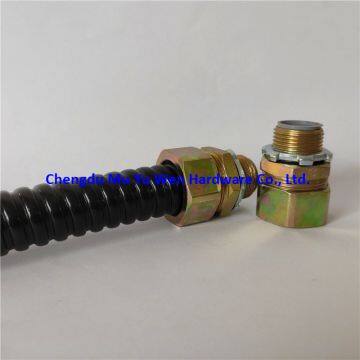 Liquid tight conduit steel straight connector metric thread