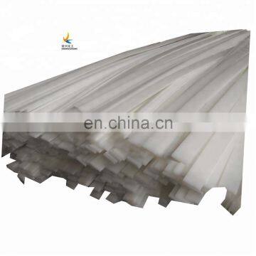 flat HDPE strips rigid 1 inch flat white HDPE UHMWPE strips HDPE wear strip plastic slide rail slippery course