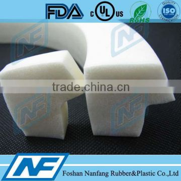 Metal frame silicone foam door drop seal