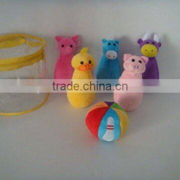 15cm plush bowling set toys