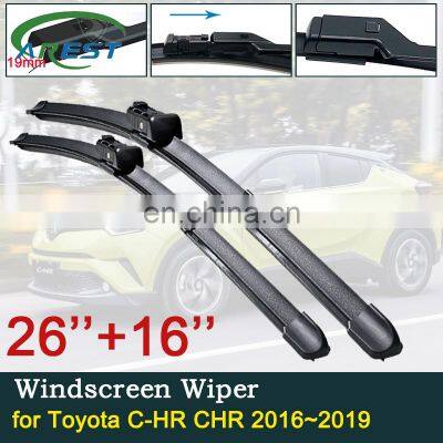 for Toyota C-HR CHR 2016~2019 Front Window Windscreen Windshield Wipers Blades Car Wiper Blade Car Accessories 2017 2018