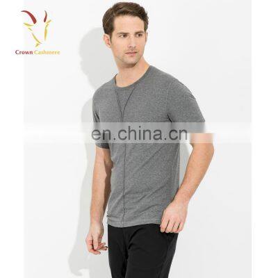 Men Round Neck Short Sleeve Cashmere Sweater Short Sleeve Cashmere Shirt