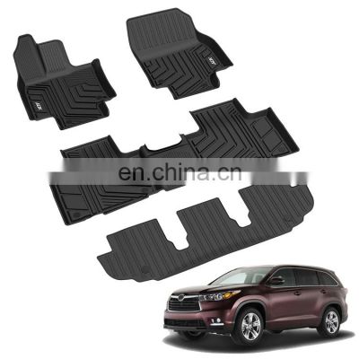 Heavy Duty Odorless Material Rubber Tpe Car Floor Mats For TOYOTA HIGHLANDER 2020