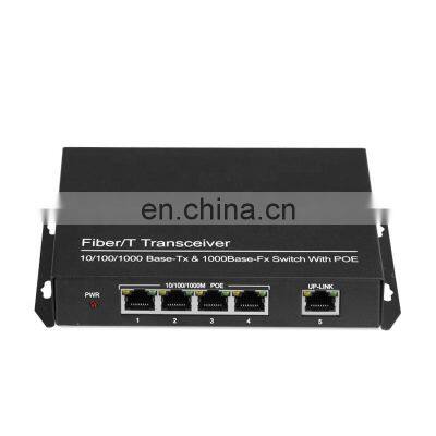 ODM&OEM  4 Port 1000M POE  Network Switch +1 Port 1000M Network