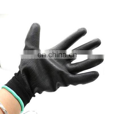 ESD Polyester/Nylon Shell PU Palm Coated Workplace Use Glove for Electronics Workers photo-5