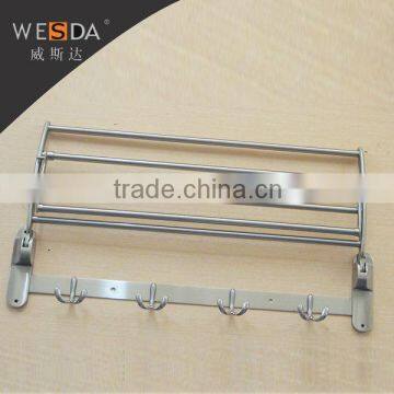 Wesda 90 Degree Rotation Hot Sale Stainless Bathroom Accessories Towel Shelf. 163 photo-3