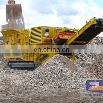 Mobile crushing machinery crawler type portable stone crusher from Zhengzhou, Henan, China