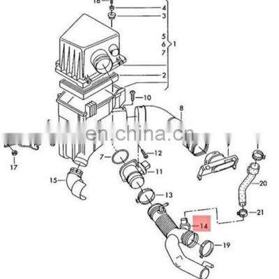 Connecting Pipe 6QE129684 for VW SEAT Polo Classic Derby Vento-IND Sedan