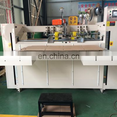 Semi-auto corrugated carton box stitcher one piece sheet corrugated carton manufacturing stitching machinery