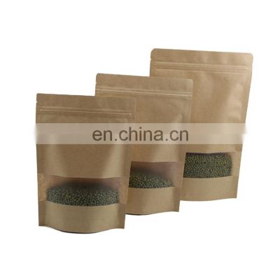 Alibaba China kraft paper packaging food bag with clear window