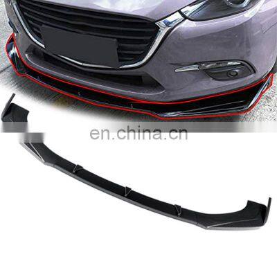 Honghang Manufacture New Style Front Lips, Carbon Fiber Color Universal Front Bumper Lips Splitter For All Coupes And Sedans