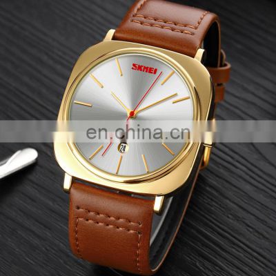 SKMEI 9266 Kol Saati Watches Men Wrist Montre Homme Luxury Leather Quartz Watch