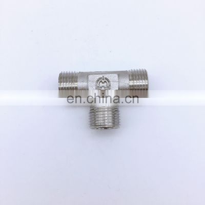 Connecting hydraulic hoses Equal Tee Straight Tee hydraulic quick release coupling adapter