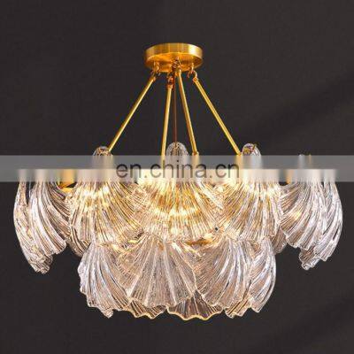 Hot Selling Modern Luxury Living Room Chandelier Postmodern Minimalist Atmospheric Glass Lamps Ceiling Pendant Lamps