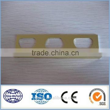 golden anodized aluminium fabric hollowed out profile