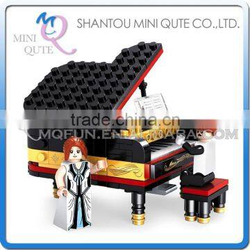 Mini Qute DIY kid cute kawaii musical instrument piano action figure plastic model building block educational toy NO.25507