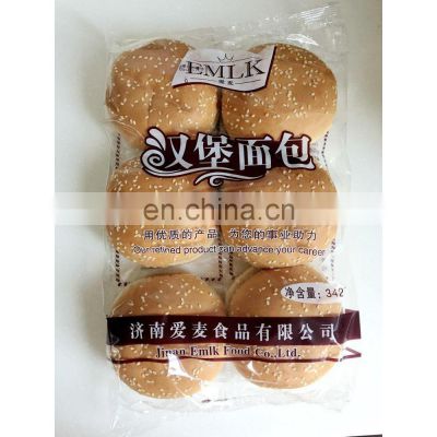 Burger bun bread full automatic feeding plastic bag flow wrapping machine horizontal packaging machine