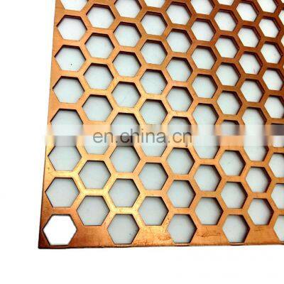 Copper Perforated Sheets Perforation Metal Mesh Ceiling