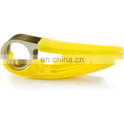 Banana Slicer,ABS + Stainless Steel Fruit and Vegetable Salad Peeler Cutter Kitchen Tools For banana, Sausage, Strawberry