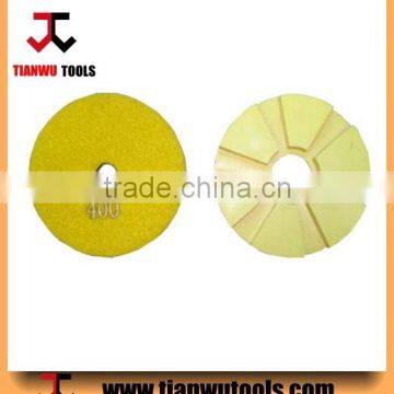 3" light yellow angle grinder hard polishing pads for marbles