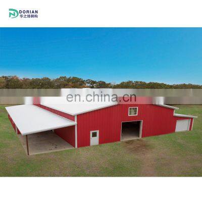 low cost hi-ten steel frame main channel prefab steel structure workshop