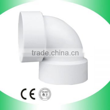 PVC pipe fittings 90 degree elbow for drainage