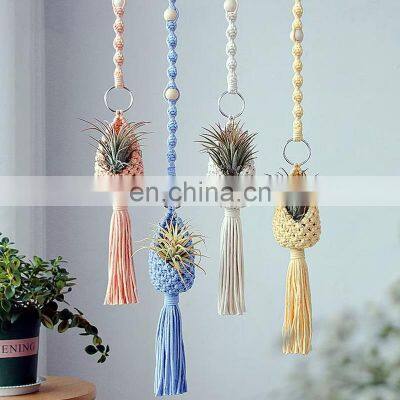 Colorful Macrame Plant Hangers, Hanging Plant Holders Boho Decor