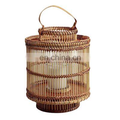 Best Price Natural Bamboo Lantern Grass Candle Holder Simple stylish Candle Jar Cheap in Bulk Vietnam Supplier