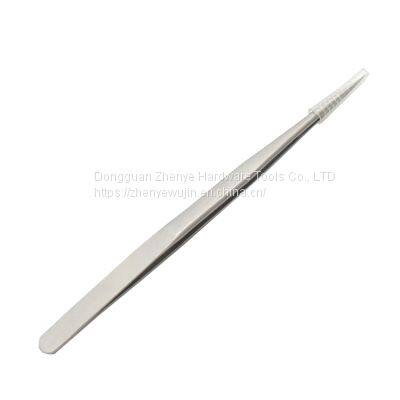 Stainless Steel Precision Sandblasting Tweezers Extremely Fine Pointed Straight Elbow IC Chip Electronic Super Hard Tweezers Clamp SS-11 Tweezers photo-4