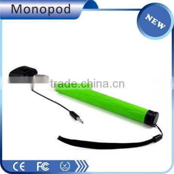 Customized latest wired selfie stick with mirror