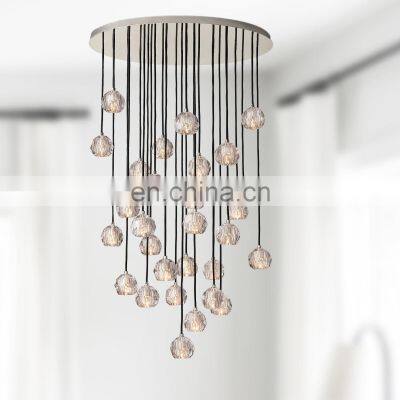 Modern Crystal Molecular Pendants Chandelier Ceiling Lighting Fixture For Living Dining Room Bedroom Kitchen Island Foyer Lobby