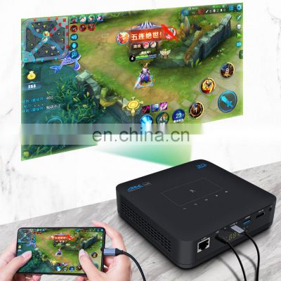 DLP Smart Projector 3D Home Theater 4K HD Private Cinema Double Speakers Wifi 2.4G/5G Screen Mirroring Projector