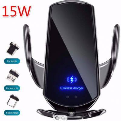 Smart Sensor 15W Car Wireless Charger Airvent for Phone Holder Mount Fast Wireless Car Charger Universal Charging for all phones