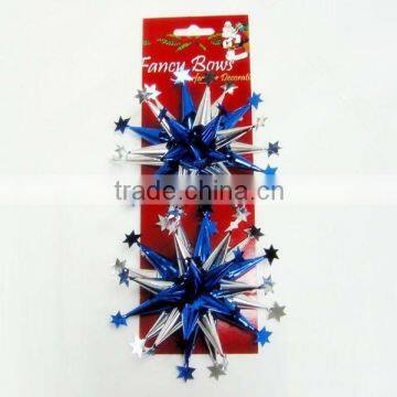 Blue Holographic PET Star Bows Ribbon for Outdoor Decoration or Wrapping photo-3