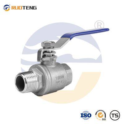 [RUOTENG]  Stainless Steel 304 316 2PC F/M NPT Threaded Ball Valve With Locking Device