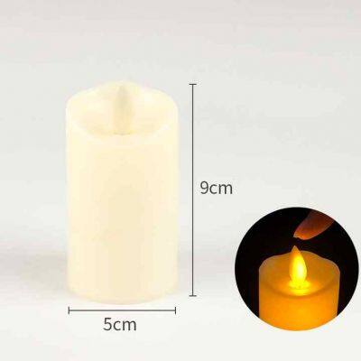 LED Electric Flameless Candle Light Flickering Plastic Pillar Taper Tealight Candles Festival Wedding Celebration Decoration photo-3