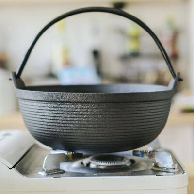 Japanese Style Single Serving Shabu Pot Pan Hot Pot Sukiyaki Pan Irori Nabe Pot With Wooden Lid and Cooking Stove photo-3